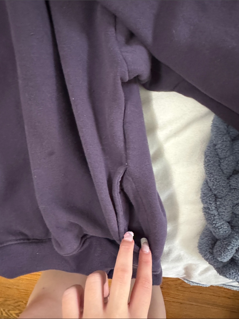 Garage Women's Hooded JSweatshirt in Deep Plum - Picture 4 of 6